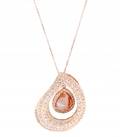 Ladies 18k Rose Gold  Blush Diamond Necklace