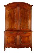 French Provincial Walnut Buffet Deux Corps 19th C