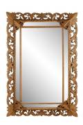 French Carved Oak Baroque Style Cushion Mirror