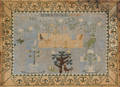 Silk on linen sampler wrought by Margaret Somendyke