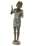 Large Bronze Garden Sculpture Little Garden Girl