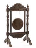 Victorian Carved  Ebonized Wood Dinner Gong