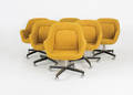 Set of eight Knoll swivel chairs