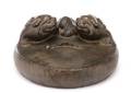 Chinese Scholars Inkstone with Opposing Fu Dogs