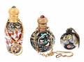 3 Venetian Glass Chatelaine Scent Bottles