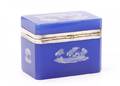 Italian Cenedese Murano Blue Glass Dresser Box