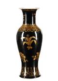 Chinese Mirror Black  Gilt Porcelain Vase