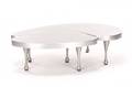 Frederick Kiesler Brushed Aluminum Nesting Tables