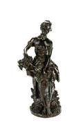 After Hippolyte Moreau Seated Figure Bronze
