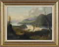 Hudson river oil on canvas landscape ca 1860
