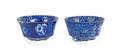 Two Historical blue Staffordshire waste bowls 19th c