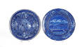 Historical blue Staffordshire plate 19th c