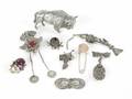 JANE FONDA SILVER BROOCHES