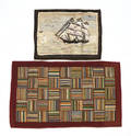 American hooked rug with ship