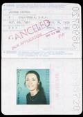 JOANNE CARSON CANCELLED PASSPORT