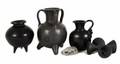 GROUP OF BLACK POTTERY