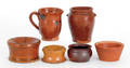 Collection of miniature Pennsylvania redware 19th c