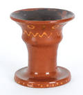 Pennsylvania redware vase possibly John Neis Montgomery County Pennsylvania 19th c
