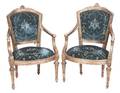 A Pair of Louis XVI Style Giltwood Fauteuils