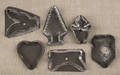 Six tin cookie cutters