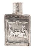 A German Silver Allegorical Bottle with Lid