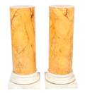Two Faux Marble Yellow Columns