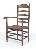 Continental ladderback armchair