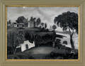 American sand painting of Mt Vernon 19th c