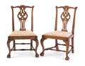 Pair of Salem Massachusetts Chippendale mahogany dining chairs ca 1770