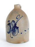 Frank B Norton Worcester Massachusetts stoneware jug 19th c