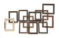 Collection of eleven wood frames