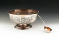 Silver plated punch bowl