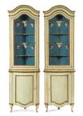 A Pair of Italian Painted Corner Cabinets