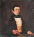 American oil on canvas portrait of a gentleman