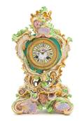 A Continental Porcelain Mantel Clock