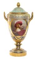 A Vienna Porcelain Covered Urn