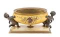 A Continental Gilt and Patinated Bronze and Onyx Jardiniere