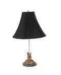 Crystal and gilt metal table lamp