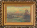 Oil on canvas landscape inscribed verso  H Ashton Plummer Easton