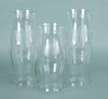 Three hurricane shades with etched eagle decoration