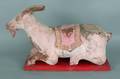 Carved and painted figure of a goat