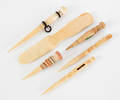 Five sailors carved bone picks