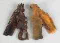 Two Caribbean sailors carved tortoise shell combs 19th c