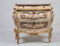 ROCOCO STYLE PAINTED BOMBE PETITE COMMODE