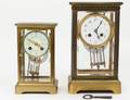 TWO METAL REGULATOR CLOCKS