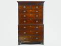 GEORGE III MAHOGANY CHEST ON CHEST