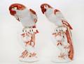 PAIR OF CERAMIC PARROT FIGURES