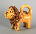 Large contemporary redware lion by Lester Breininger