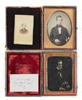 Pair of cased daguerreotypes by MJ Bixby Poultney Vermont