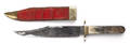 English horn handled bowie knife mid 19th c